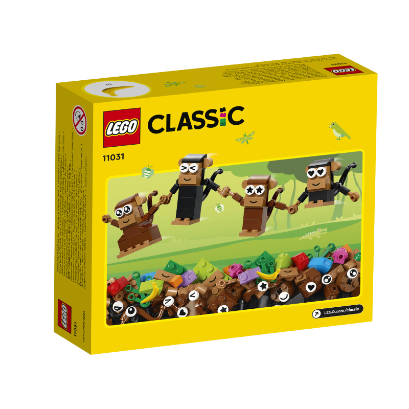 Đồ Chơi Lắp Ráp LEGO Classic Bộ Gạch Sáng Tạo Khỉ Con Vui Nhộn 11031 (135 chi tiết)