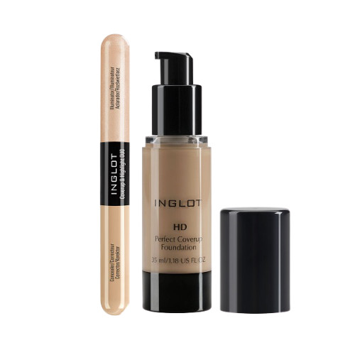 Combo kem nền HD Perfect Coverup Foundation và Coverup &amp; Highlight Duo