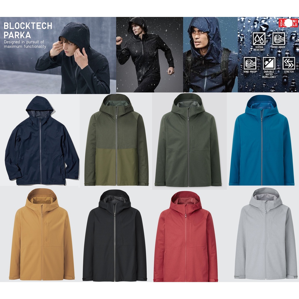 Áo Khoác U//iqI() Blocktech side pocket parka. Công nghệ 3D cut cho sự vận động thoải mái. Có Túi