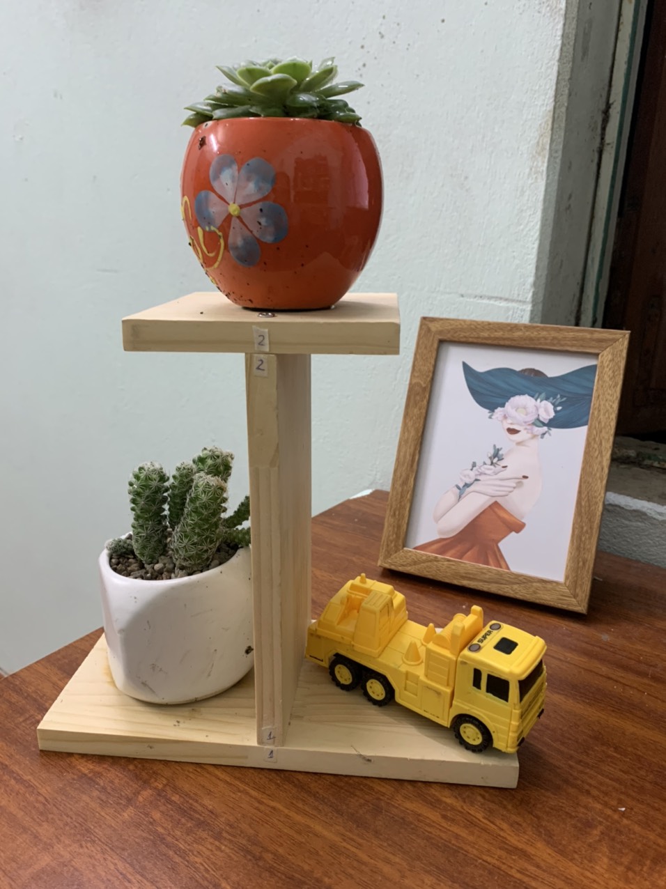 Kệ Để Bàn Hoa Giá Đỡ Đứng kệ để cây cảnh mini đồ lưu niệm trên bàn sang trọng gỗ tự nhiên
