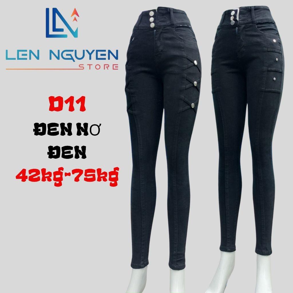 D11_Quần jean nữ, dài, lưng cao, quần bò nữ dáng ôm, quần rin nữ có big size, cho 42kg đến 75kg,LEN NGUYEN STORE