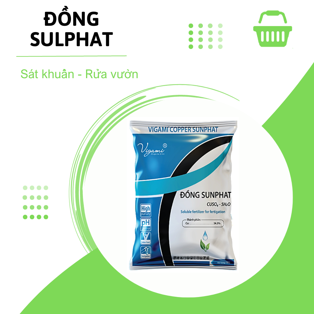 Phân bón Vigami Copper Sunlphat - ĐỒNG SULPHAT 1kg