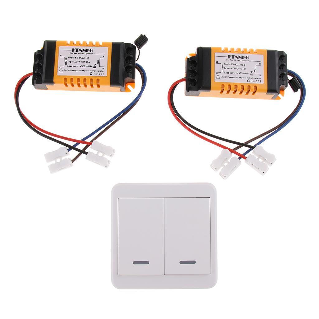 AC 90-250V 2CH Remote Control Switch Home Light Lamp Controller 433MHz
