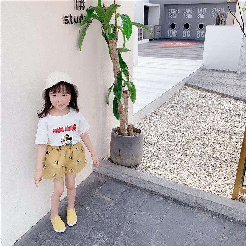 Quần short trẻ em chất kaki bé gái 10-30kg