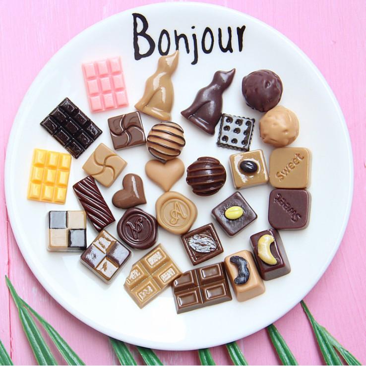 *HN* Charm các mẫu Chocolate trang trí vỏ ốp điện thoại, làm Jibbitz, DIY