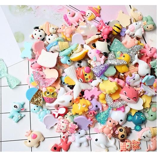 HN * Túi combo 30 charm nhân vật hoạt hình trang trí vỏ ốp điện thoại, dán Jibbitz, DIY