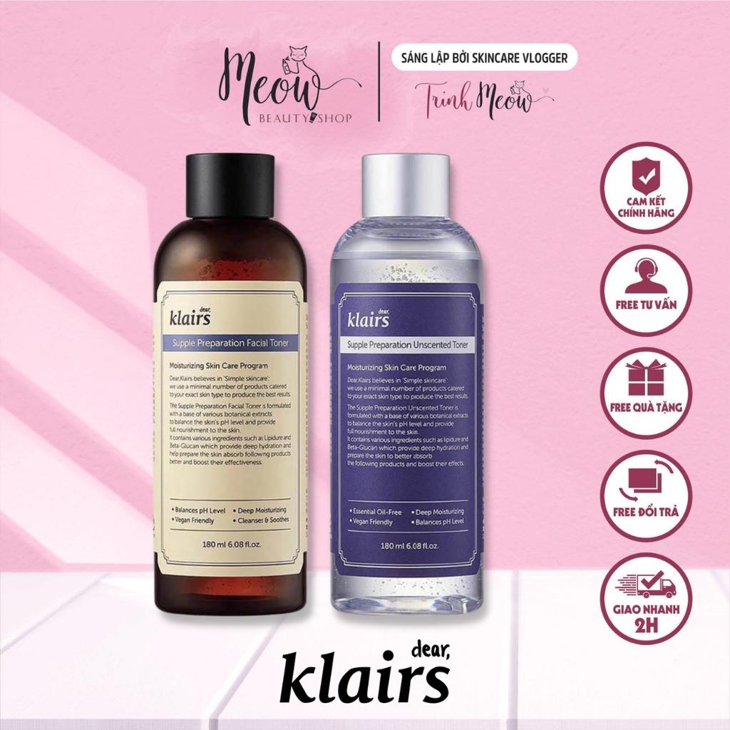 Nước hoa hồng Klairs Supple Preparation Toner (180ml)