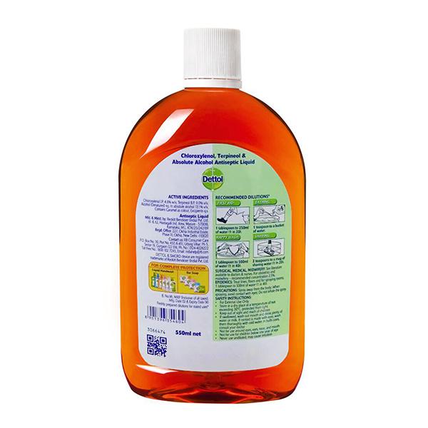 Dung dịch diệt khẩn &amp; Virus đậm đặc Dettol Antiseptic Liquid 550ml