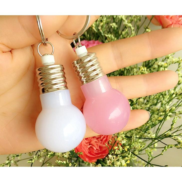 Móc khoá bóng đèn phát sáng nhiều màu