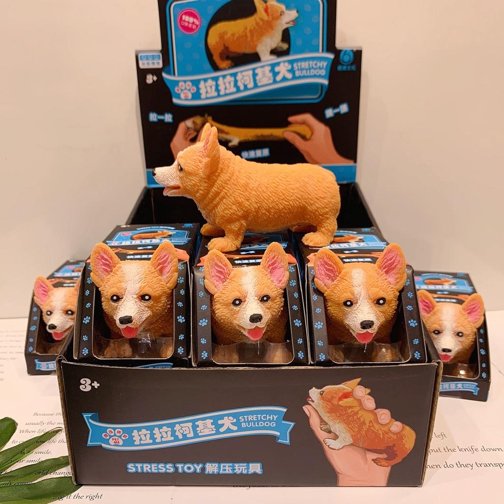 Đồ chơi Squishy Mochi hình CHÓ CORGI SẦN HỘP mềm mịn dễ thương chân thực giảm stress co dãn đàn hồi ngộ nghĩnh chậm tăng