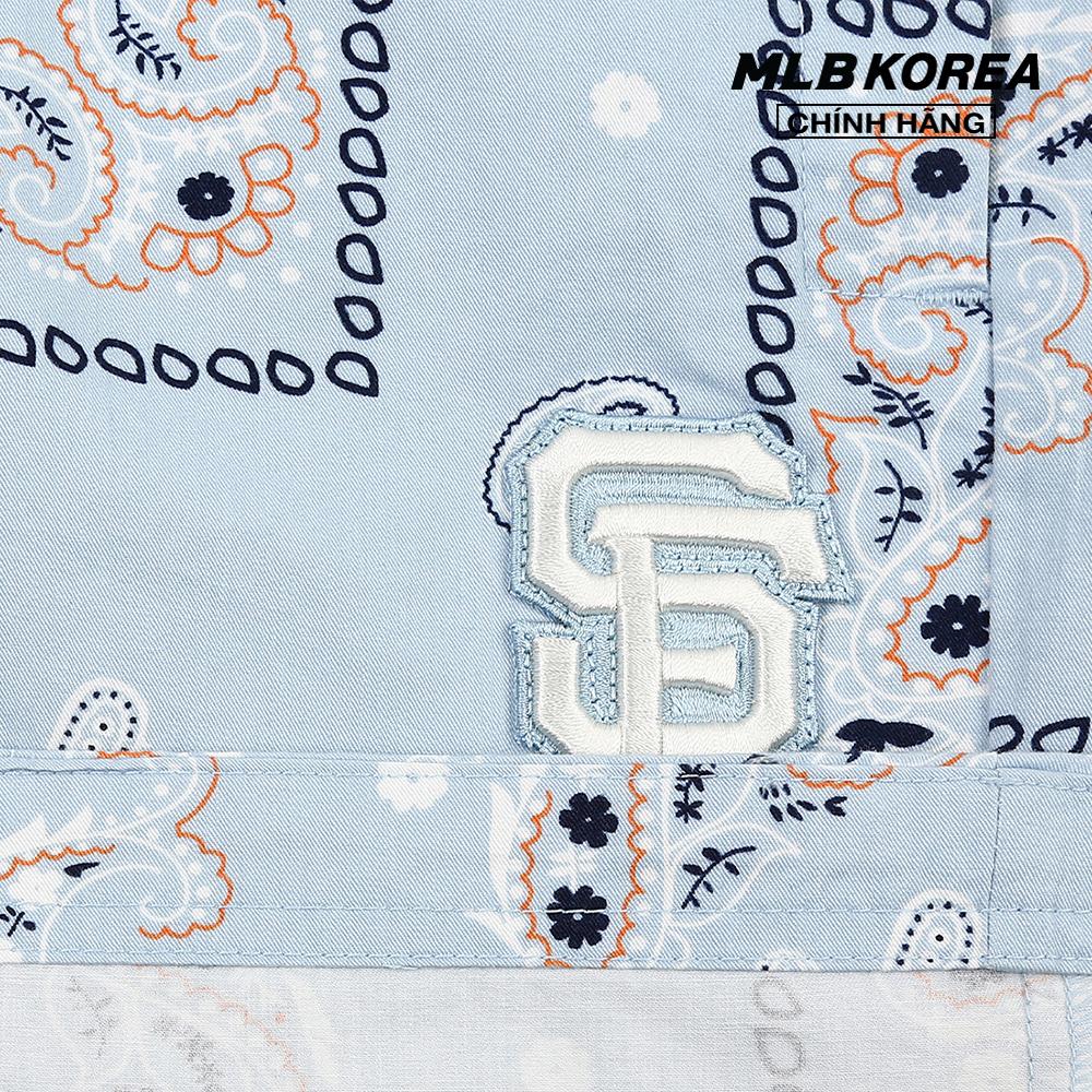 MLB - Quần shorts jeans nữ Paisley Cotton Midi Woven 31SMUP131