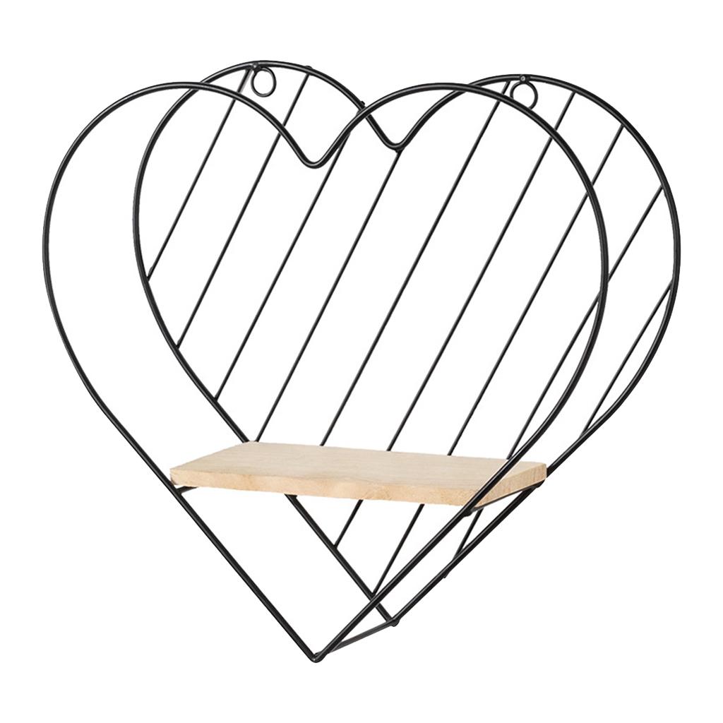 Iron Wall Floating Shelves Bathroom Bedroom Office Decor Black Rectangle