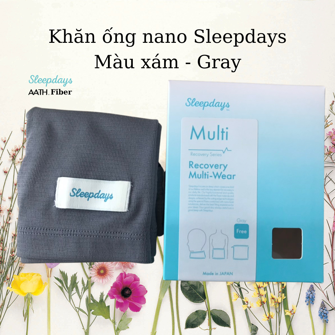 Khăn ống nano Sleepdays Nhật, ngăn đau vai gáy - hoa mắt chóng mặt