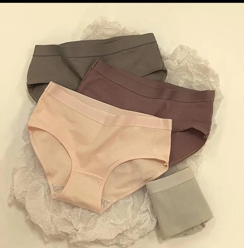 Quần lót nữ cotton trơn cao.cấp, có 8 màu để lựa chọn, chất vải dày dặn ôm dáng, kháng khuẩn thoáng khí, thấm hút mồ hôi cực tốt Women Đen - Trắng