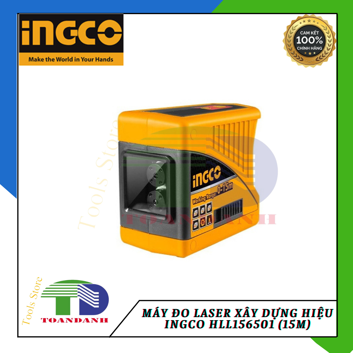 Máy đo laser xây dựng hiệu INGCO HLL156501