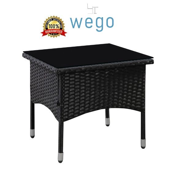 WEGO Bàn ban công / Bàn sân vườn / Bàn hồ bơi bằng mây nhựa // Outdoor Furniture Balcony Table Rattan furniture Side Table for Indoor-Outdoor