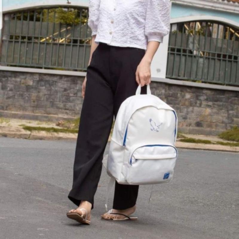 Balo thời trang classic WIND đi học đi làm, du lịch vải polyester chống nước có ngăn laptop phong cách ulzzang QASA