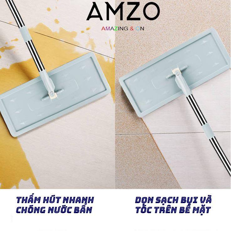 Bộ lau nhà 360 độ cao cấp tự vắt phẳng chữ nhật thế hệ mới - 02