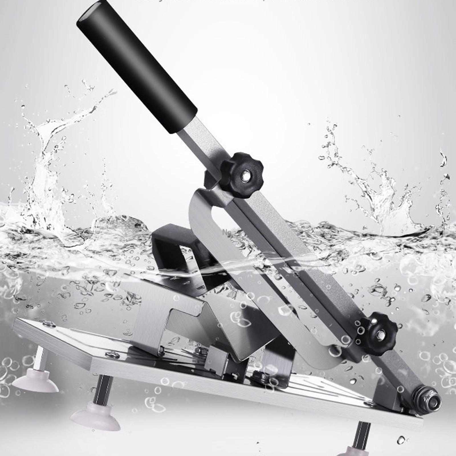 Manual Meat Slicer Household Stainless Steel Cutting Slicing Machine Chicken Lamb Herb Pastry Cutter for Home Cooking