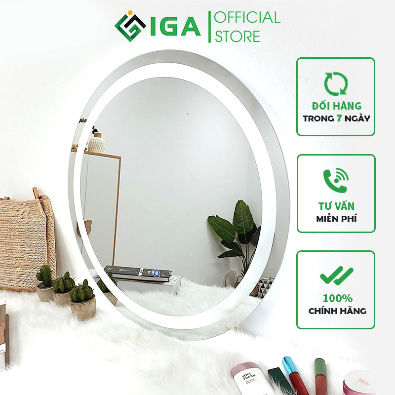 Gương Tròn Viền Led Hiện Đại Mirror O Chính Hãng IGA - GN22