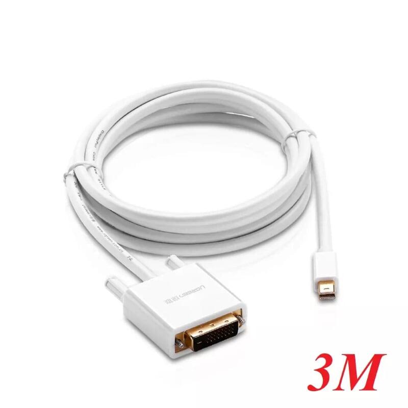 Ugreen UG10425MD102TK 3M Màu Trắng Cáp chuyển đổi Mini DP sang DVI 24 + 1 hỗ trợ phân giải 1080P - HÀNG CHÍNH HÃNG