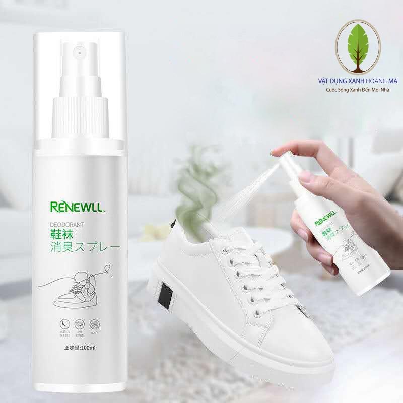 Xịt Khử Mùi Giày Dép, Khử Mùi Hôi Chân, Khử Mùi Tủ Giày Cao Cấp RENEWILL 100 ML