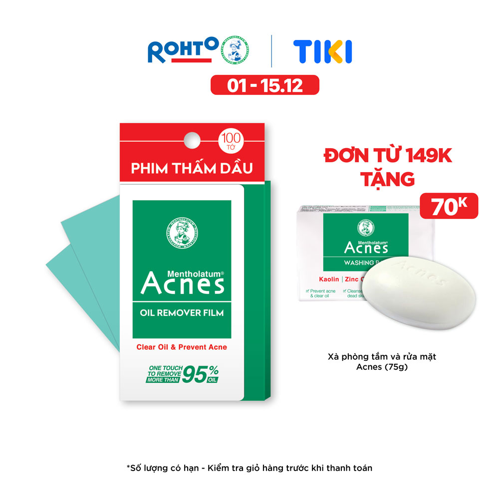 Phim thấm dầu Acnes Oil Remover Film 100 tờ