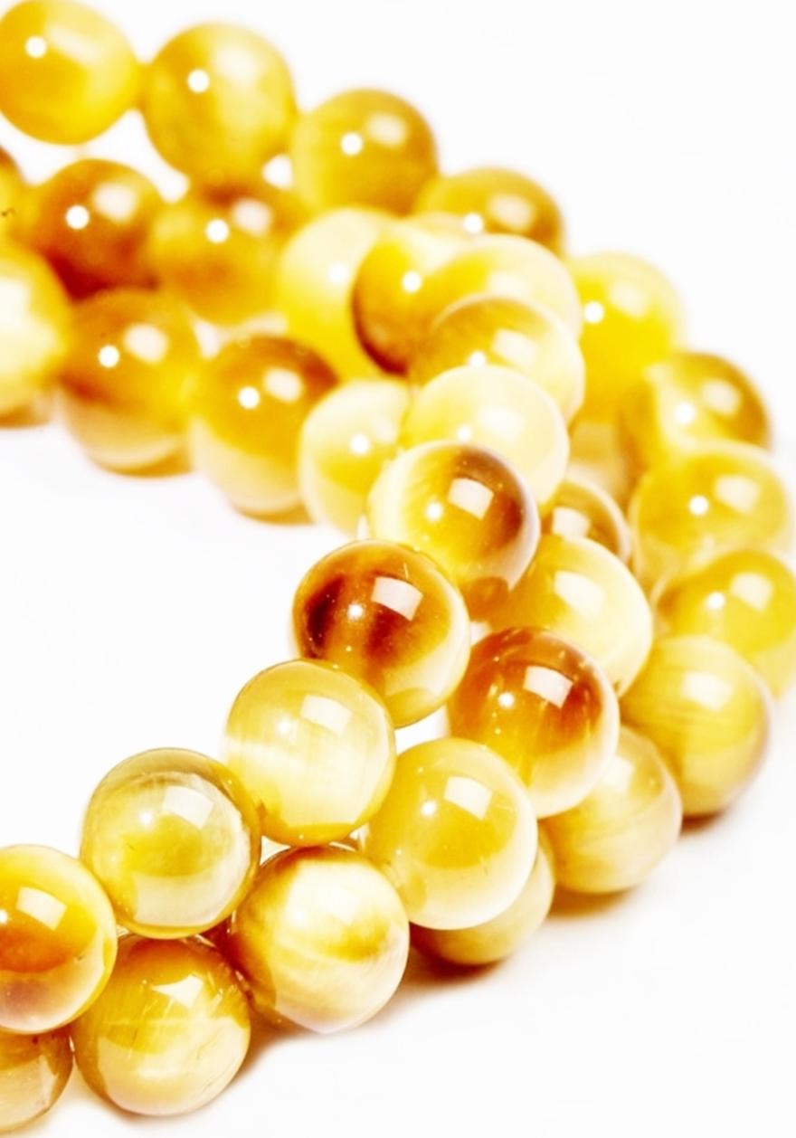 Vòng quấn đá opal mắt hổ vàng tự nhiên 5mm