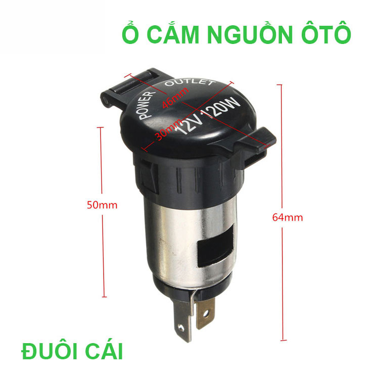 Ổ cắm nguồn điện ôtô xe máy 12V 24V 120W