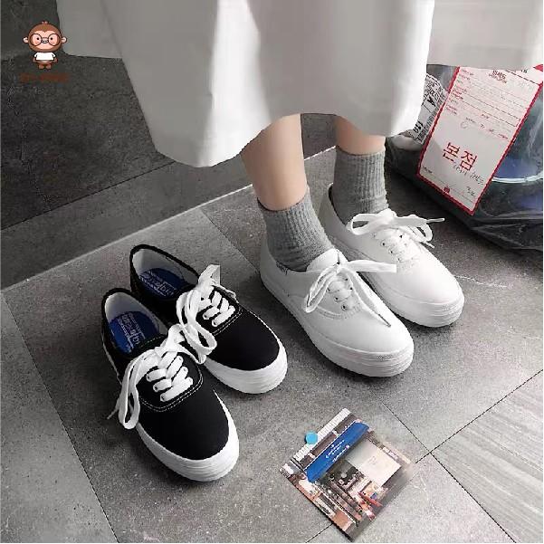 GIÀY BIDIBI SNEAKER - VẢI MỀM VIỀN CAO VINTAGE DỄ PHỐI ĐI CHƠI ĐI HỌC ĐẾ 2CM