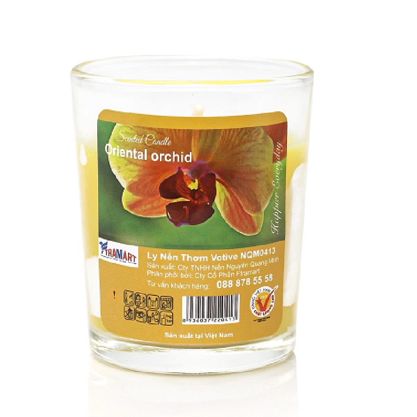 Hộp 6 ly nến thơm votive Miss Candle FTRAMART NQM0413 Oriental Orchid (Hương hoa lan)