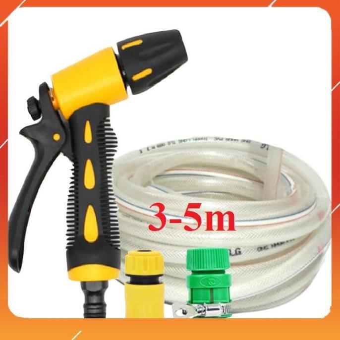 Bộ dây vòi xịt nước rửa xe, tưới cây . tăng áp 3 lần, loại 3m, 5m 206319Kcút sập+ tặng túi đựng bút