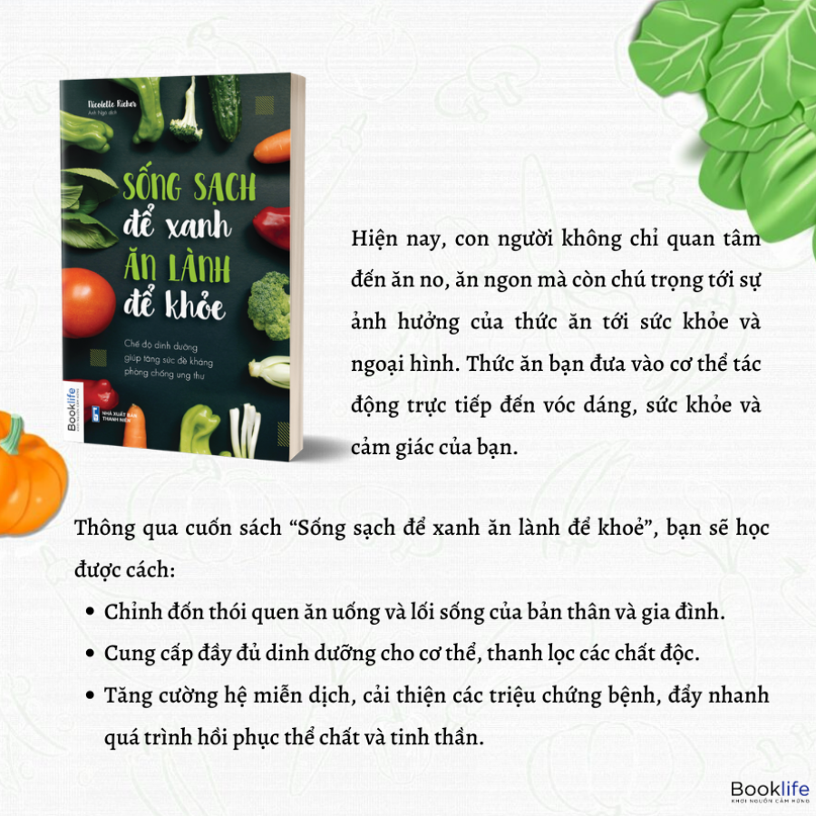 Combo 2 Cuốn: Sống Sạch Để Xanh Ăn Lành Để Khỏe + Dinh Dưỡng Xanh Sống Khỏe Mạnh