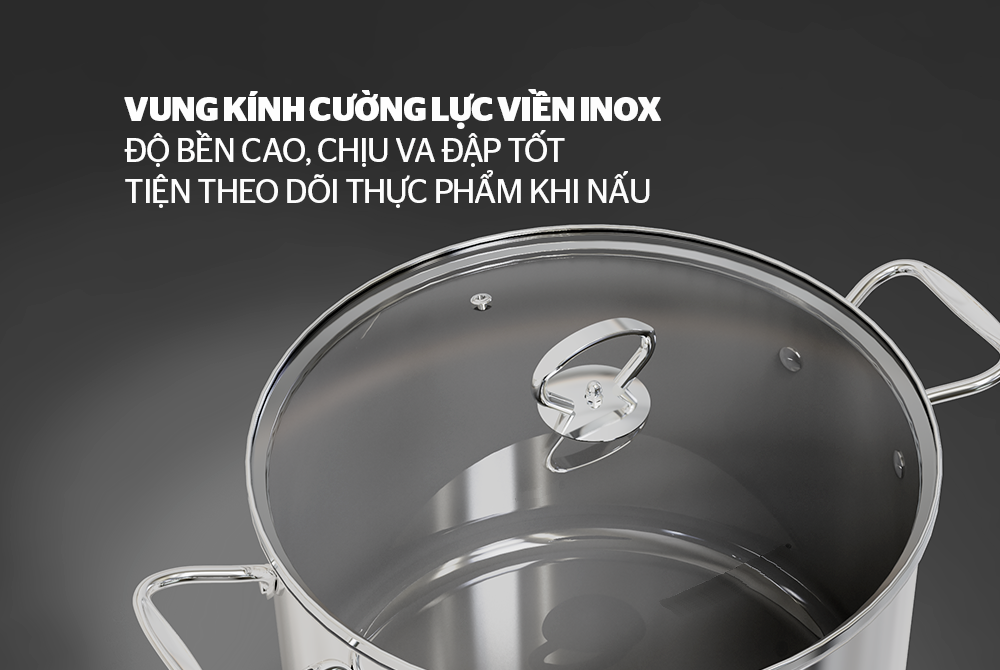 Nồi Luộc Gà Inox SHG115-30 (30cm) Dùng Mọi Bếp - Hàng Chính Hãng