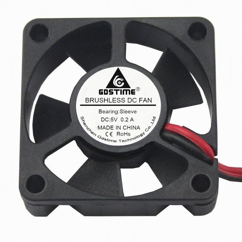Gdstime 1 Pieces 2Pin 2.0 DC 5V 35mmx35mmx10mm Brushless Cooling Fan 35mm x 10mm 3510 Mini Cooler 3.5cm 35x35x10mm