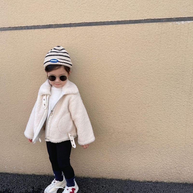 Áo khoác lông cho bé gái phong cách cực chất dáng Hàn Quốc cho bé từ 4 -6 tuổi