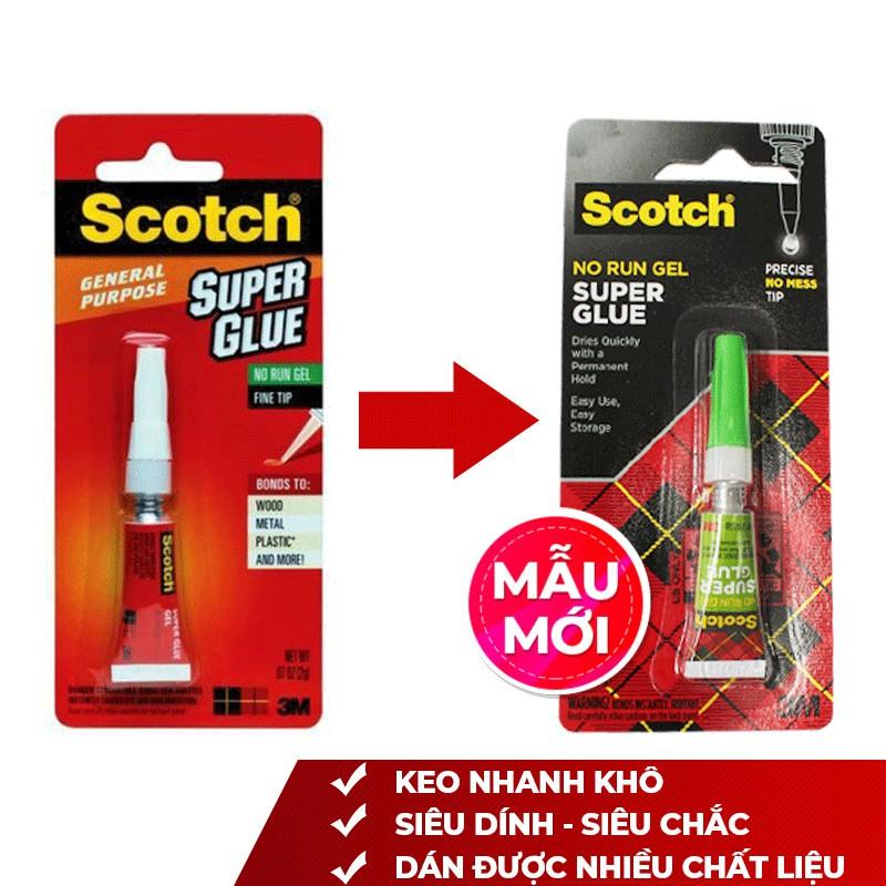 Keo dán đa năng Scotch 3M siêu dính, siêu bền, keo trong suốt tính thẩm mỹ cao, keo loãng mau khô, dễ sử dụng AD113