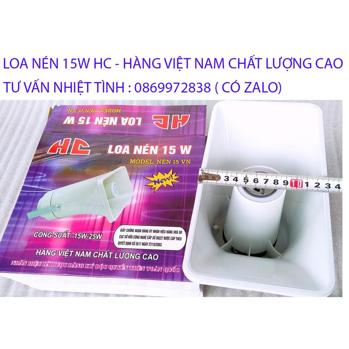 LOA NÉN 15W ÁNH DƯƠNG - PHỄU NHỰA HÌNH CHỮ NHẬT 25X13CM - LOA THÔNG BÁO TIẾNG RAO - GIÁ 1 CÁI
