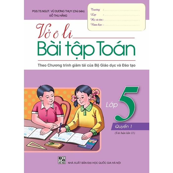 Bộ vở ô li bài tập Toán lớp 5 (2 quyển)