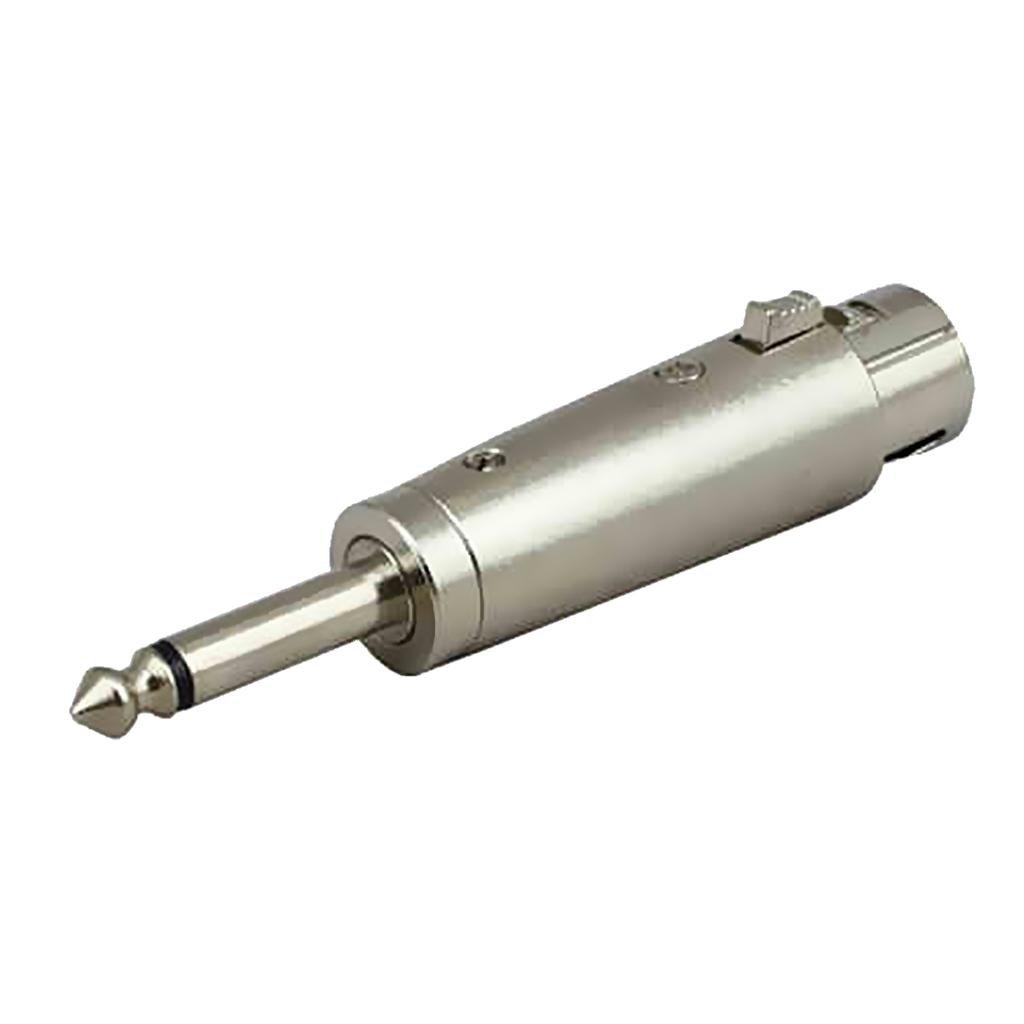 XLR Stereo Jack to stereo Jack Adapter Connectors, Gold Plated, Female to 1/4 6.35mm Mono Male Plug