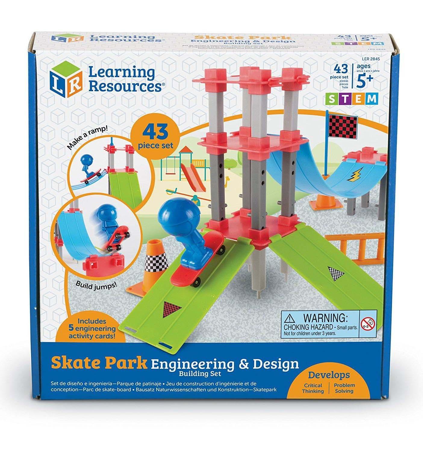 Learning Resources Bộ xây dựng và thiết kế sân trượt ván - Skate Park Engineering & Design Building Set