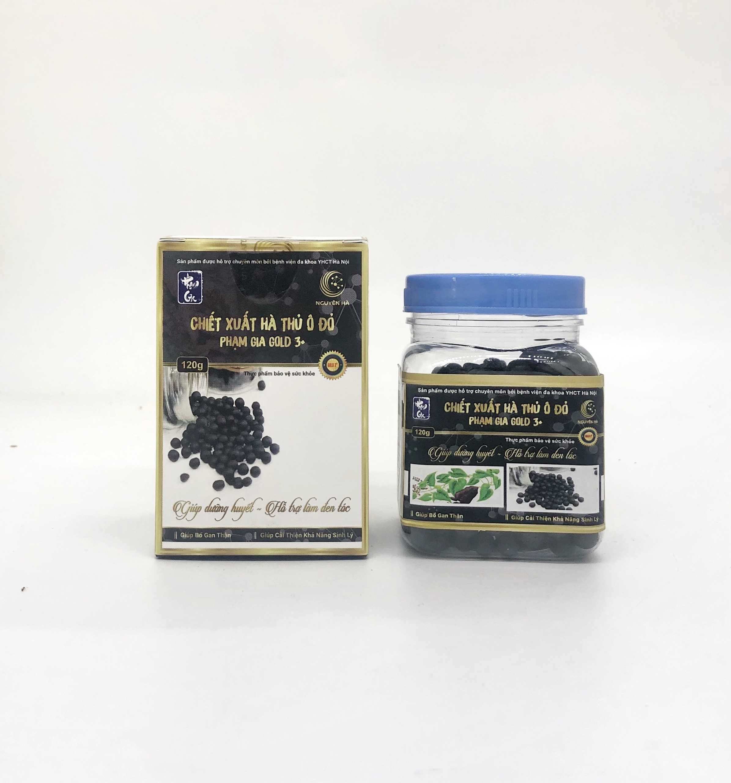 Combo mua 1 tặng 1 : Hà thủ ô đỏ Phạm gia Gold 3+ 554gr tặng hộp minisize 120gr