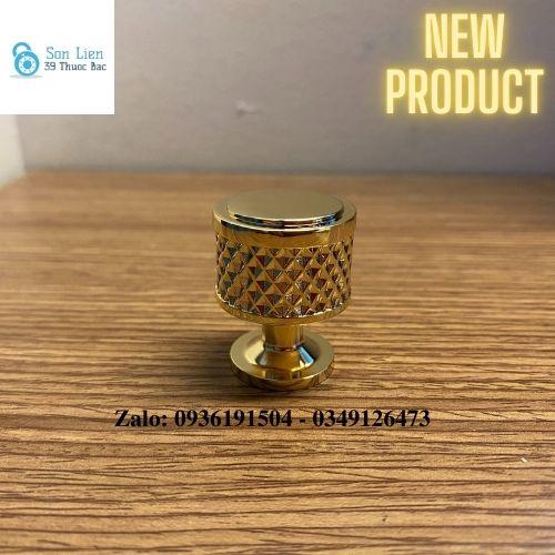 NÚM TỦ ĐỒNG THAU HÌNH TRỤ MÀU VÀNG CAO CẤP