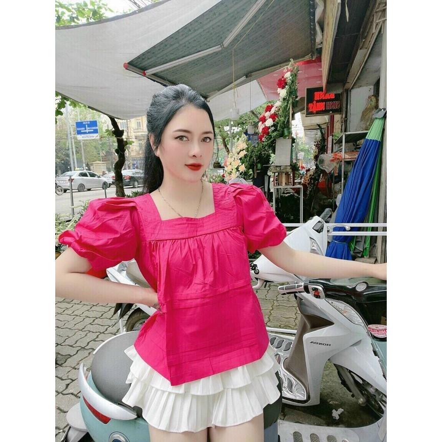 ( MÃ 36L15099 ) Áo kiểu babydoll dáng bồng nhiều màu mix gì cũng xinh Thời trang Nữ MTShop Vinh