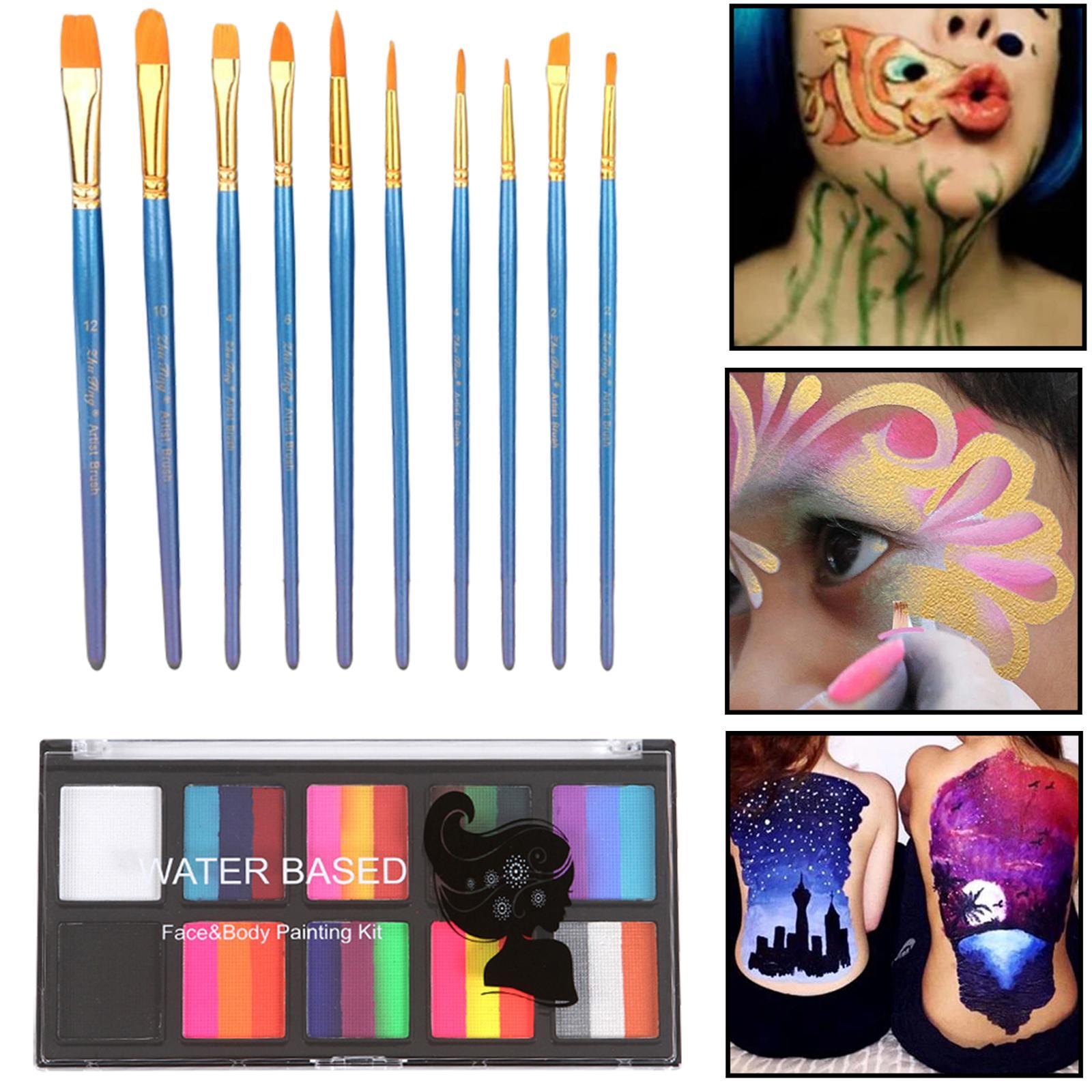 Paint Kit Wtih 10 Brushes , for Halloween Cosplay