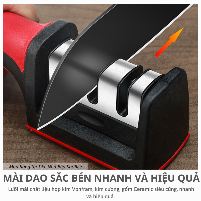 Dụng cụ mài dao kéo 3 rãnh tay cầm tiện lợi - Đồ mài dao siêu bén nhanh và hiệu quả NB53