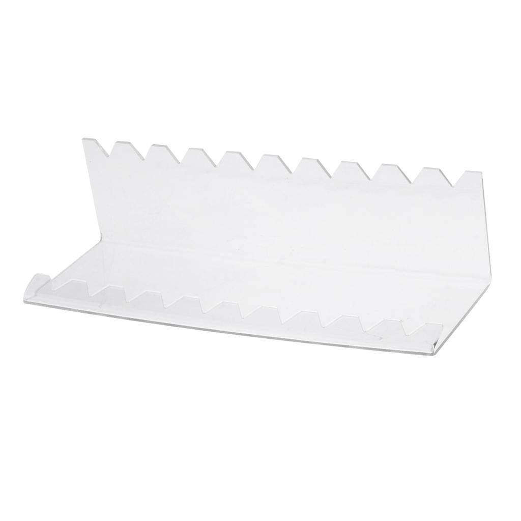 Cuticate 10 Khe Cắm Chất Liệu Acrylic Đỡ Cho Bút/Bút Chì Kẻ Lông Mày/Cọ Trang Điểm/Móng Bàn Chải