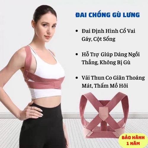 Đai Chống Gù Lưng Nâng Ngực Cho Nữ Cao Cấp Cho Người Lớn Và Trẻ Em Chất Liệu Thun Co Giãn Thoáng Mát Có Bảo Hành