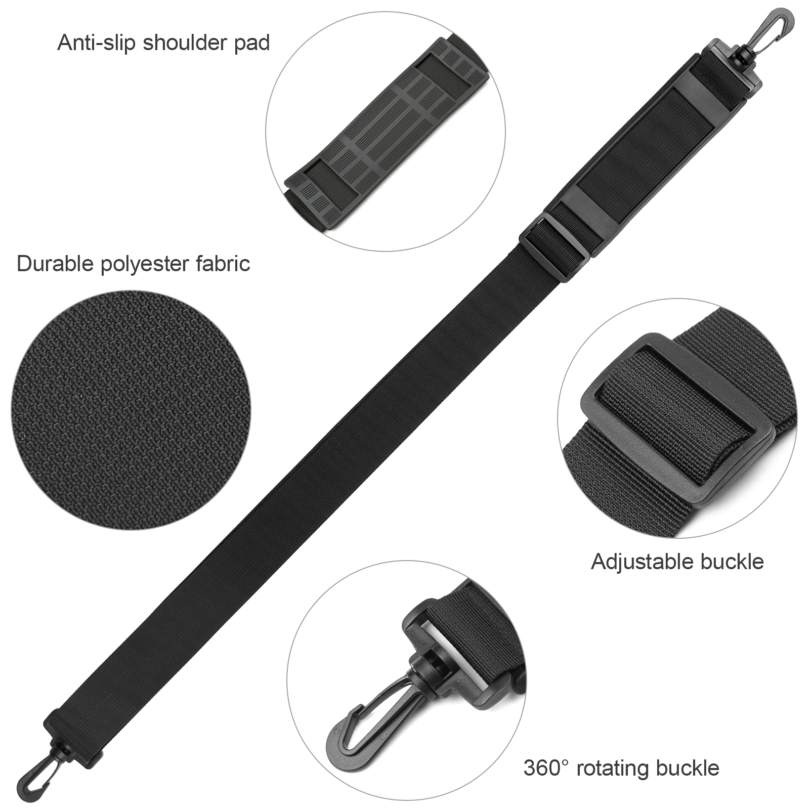 Dây đai giữ cần câu cá, có thể điều chỉnh được độ dài chất liệu polyester và nylon chống trượt