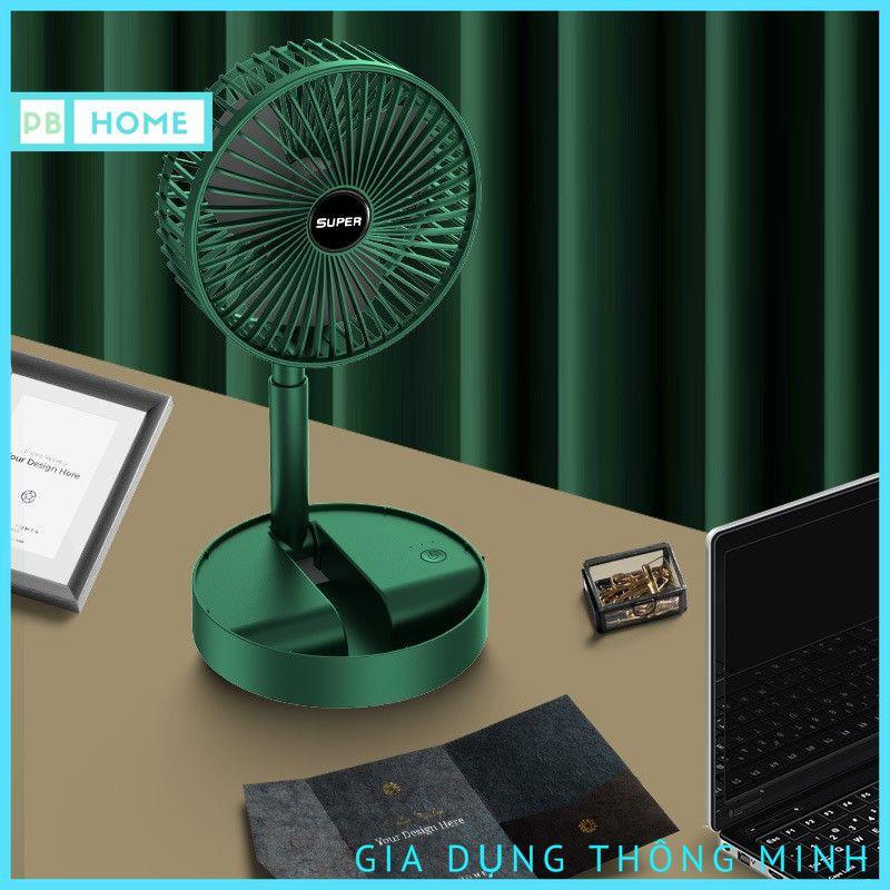 Quạt Tích Điện Cầm Tay Mini Để Bàn Cao Cấp